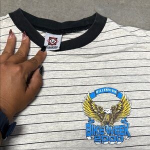 Vintage Franklin Striped Bike Week 2000 T-Shirt